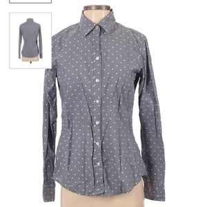 Banana Republic Soft Wash Polka Dot Button Down